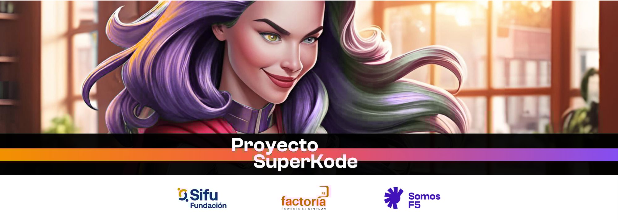 Imagen web Taller Proyecto SuperKode. Fundación SIFU, Factoría F5 y Somos F5